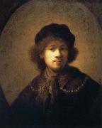 REMBRANDT Harmenszoon van Rijn Self-Portrait with Beret and Gold Chain china oil painting reproduction